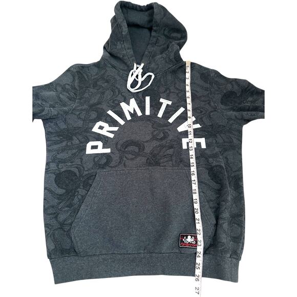 Primitive Kraken Hooded Sweatshirt Top Small All Over Print Skater Streetwear - Picture 11 of 13